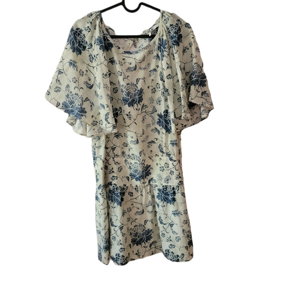 Pam & Gela Mia Blue Floral Silk Mini Dress - Picture 4 of 10